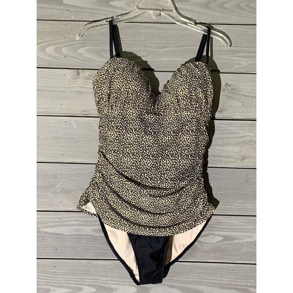 Old Navy Cheetah One Piece Swimsuit Womens Large - Picture 1 of 7